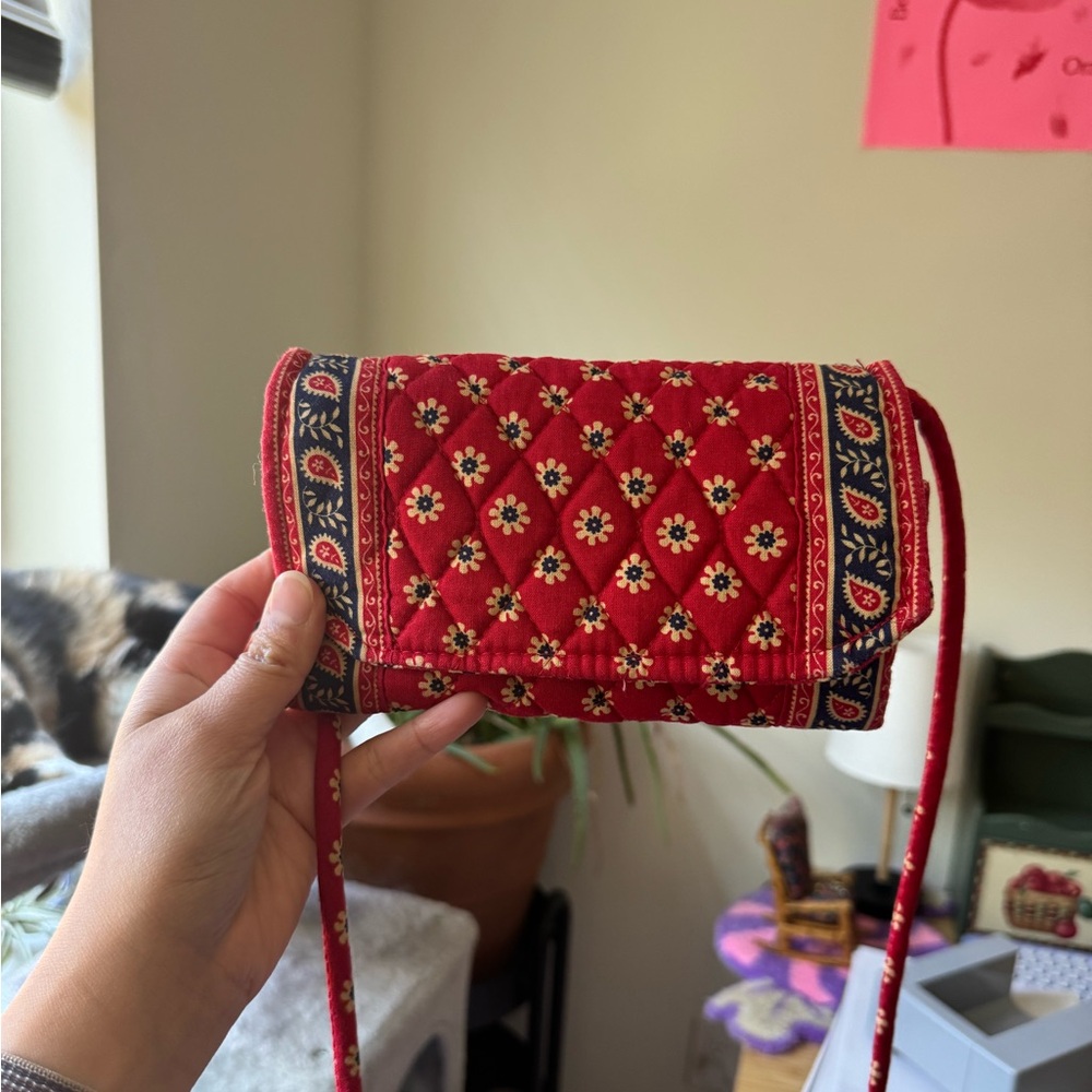 Vera Bradley wallet crossbody in Americana Red